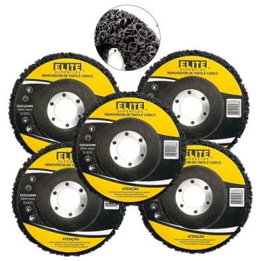 Imagem de Kit 5 Discos Strip Removedor De Tinta Verniz 115mm Elite - ELITE SUPER