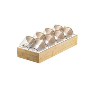 Imagem de Organizador De Temperos Keep Bambu 9 Peças - Ou