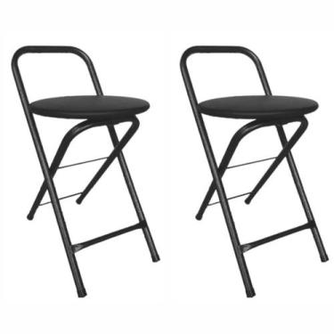 Imagem de Kit C/ 2 Banquetas Banco Dobrável Para Acampamento Camping Pesca - Mov