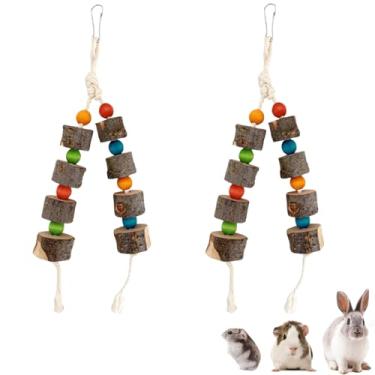 Imagem de Brinquedos de mastigar madeira de maçã natural para animais pequenos papagaios, brinquedos para mastigar coelhos, brinquedos de criaturas pequenas, brinquedos de porquinho da índia, brinquedo de