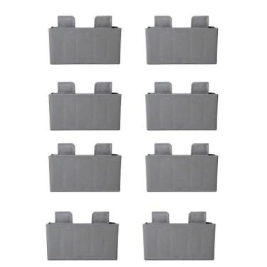 Imagem de Kit 8 Pés Moveis guarda roupa armario 5cm Altura cinza - Linduras