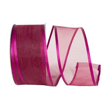 Imagem de Reliant Ribbon Charlize Fita de cetim transparente com fio, ameixa