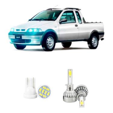 Imagem de Lampada Led Farol Baixo Fiat Strada G2 2001 A 2004 20000lm - V10, Bran