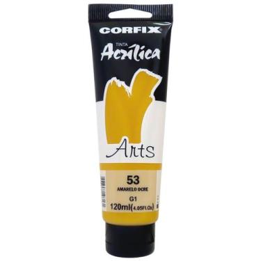 Imagem de Tinta Acrílica Arts Corfix 120ml G1 - 85120, 053 - AMARELO OCRE