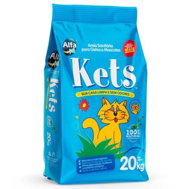 Imagem de Areia Sanitária Higiênica Para Gatos Kets 20Kg - ALFAPET