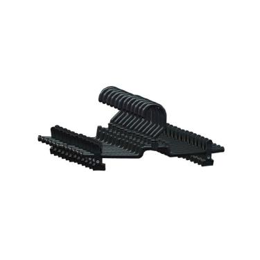 Imagem de Kit 100un. Cabide Saia Giratório C/ Presilha Preto