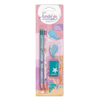 Imagem de Kit Material Escolar Fundo Do Mar 4 Itens - Leo & Leo - Leonora