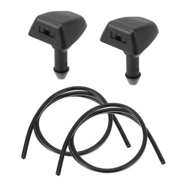 Imagem de A ABSOPRO Kit de bocal de lavador de para-brisa para Volvo C30 2007-2013 Bocais de pulverização de para-brisa Limpador Spray Lavadora Jet No.30655605 2 peças Mangueira de fluido de 1 metro