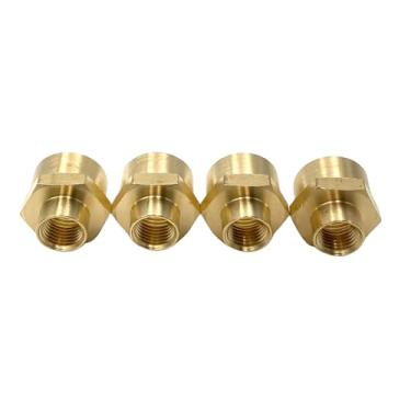 Imagem de 4 peças de acopladores de desconexão fêmea NPT de 1/10.2 cm para NPT fêmea de 1/5.1 cm, adaptadores redutores de latão fêmea NPT de 1/10.2 cm x 1/5.1 cm