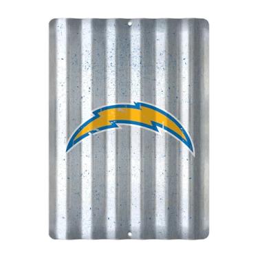 Imagem de Rico Industries NFL Football Los Angeles Chargers 30.5 cm x 40.6 cm Placa de metal de metal