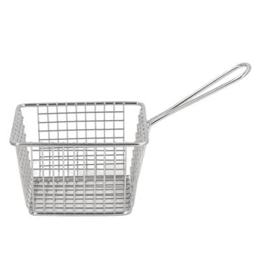 Imagem de Cesta de Fritadeiras, Cesta de Frituras 304 Aço Inoxidável Confiável para Restaurante (Quadrado, médio)