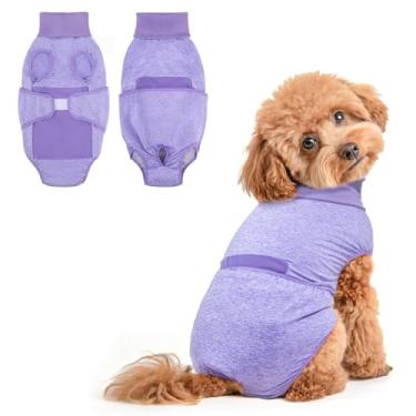 Imagem de BEAUTYZOO Terno de recuperação para cães, traje de cirurgia para cães para castrar fêmea, macacão de recuperação cirúrgica para cães, macaquinho neutro, anti-lamber ferimentos, macacão pós-cirurgia