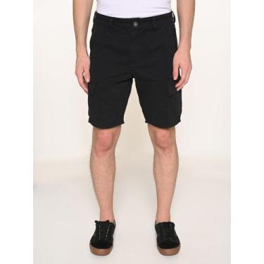 Imagem de Bermuda Masculina Sarja Slim Cargo - Preto - RAZON JEANS,  42
