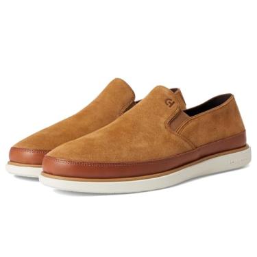 Imagem de Cole Haan Mocassim masculino Grandpro Strawspoint Twin Gore, Caramelo dourado/sequoia escura/marfim, 42
