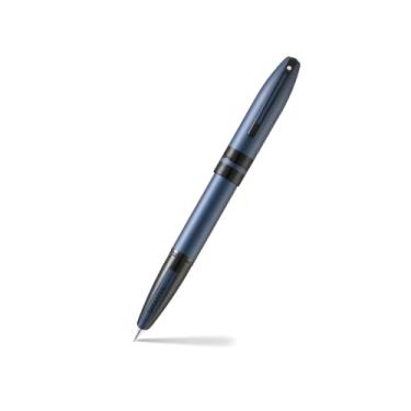 Imagem de Sheaffer Caneta tinteiro Icon azul metálico com aplicação PVD preta brilhante - ponta média E0911053