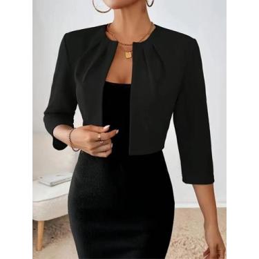 Imagem de Jaqueta Feminina de Alfaiataria - Zarrite, Preto, GG