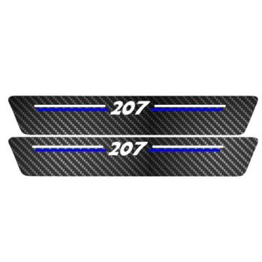 Imagem de Kit Soleira Protetora Porta Premium Blue Carbono 207 2 Porta - Jhow Ad