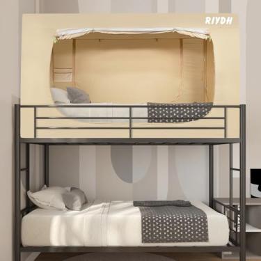 Imagem de RIYDH Barraca de cama para adultos – Barraca de sonho portátil para dormir, 80% blecaute com 3 portas, barracas grandes e respiráveis (beliche, solteiro, casal, Queen, King)