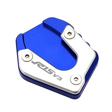 Imagem de Acc-Creativity Suporte para pé de motocicleta com ampliador lateral para placa de extensão compatível com YAMAHA YZF-R15 V3 2017-2020 (azul)