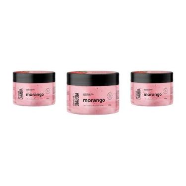 Imagem de Kit 03 Creme Esfoliante Morango Dia a Dia 300g - Labotrat