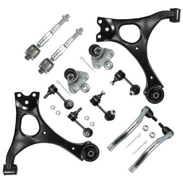 Imagem de TIEZFUL Kit De Suspensão 12 Peças, Compatível Com Honda Civic 2006-2011, Todos Os Modelos Que Não Sejam Si, Braço Controle Inferior Dianteiro Juntas Esféricas, 2007, 2008, 2009 E 2010