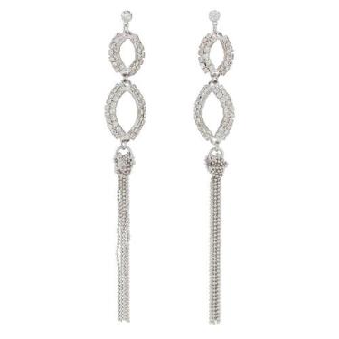 Imagem de Brinco Strass Franja BC2178 - Akasaki, Cristal, Prateado