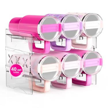 Imagem de JYPS Organizador de copo de garrafa de água, empilhável Stanley 1,134 g com alça organizadora de copo, suporte de garrafa de água grande, acessórios de copo Stanley para armário de despensa