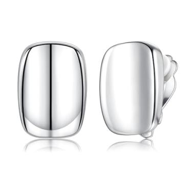 Imagem de Dlknp Brincos femininos com clipe de ouro 14K, não perfurados, irregulares, hipoalergênicos e leves, Metal, Sem pedra preciosa