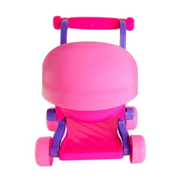 Imagem de Carrinho de Boneca Infantil, Rosa e Roxo, Plástico Resistente