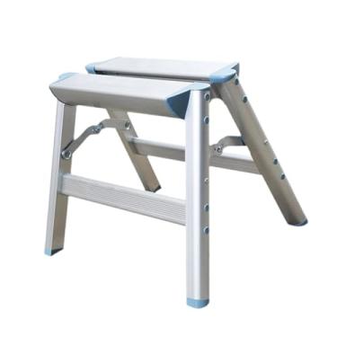 Imagem de WeiLaiKeQi Escada dobrável, bancos altos, capacidade de 150 kg, pés de borracha antiderrapantes, práticos para trabalho doméstico, fábricas, escritórios,
