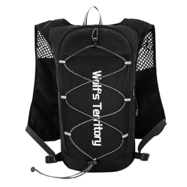 Imagem de JEELAD Colete de corrida leve para mulheres e homens, mochila de hidratação de 5L com bexiga de água de 2L para caminhadas, trilhas, equipamento de corrida, ciclismo, maratona (A-preto (5L), apenas