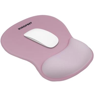 Imagem de Mouse pad ergonômico com suporte de pulso, mouse pad de computador com descanso de pulso em gel e base de poliuretano antiderrapante para alívio da dor, mouse pads de jogos para laptop, escritório e