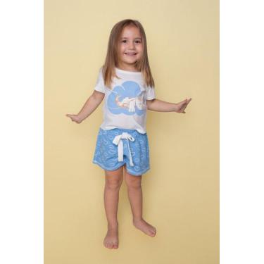 Imagem de Pijama Infantil Menina Gato Nuvem Azul - Pink Dream, 08