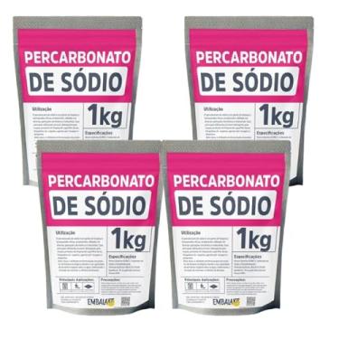 Imagem de Tira manchas branqueador de roupas - kit com 4kg - percarbonato de sódio