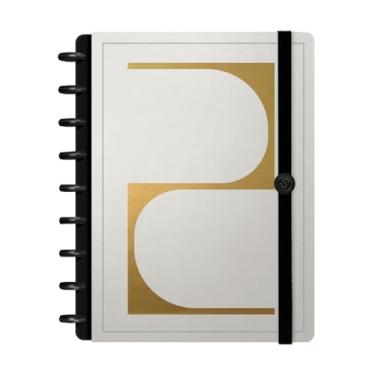 Imagem de Caderno de Disco ISCOOL Capa Dura Monograma Minimal Perfil M Ouro Letra (Letra Z)