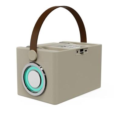Imagem de Karaokê portátil Hi-Fi - Som surround com quatro alto-falantes + Luzes LED sensíveis à música, 4 horas de tempo de canto, microfones duplos - Sem interrupções para conexão de telefones/tablets/TV