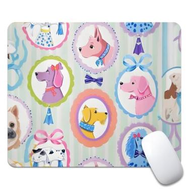 Imagem de Tapete de rato quadrado Chateau Pups French Dog, tapete de rato para jogos, tapete de rato macio à prova d'água antiderrapante