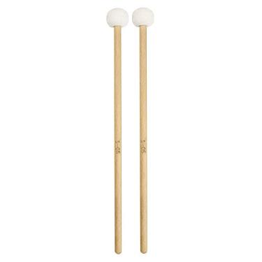 Imagem de lyrlody Tambor Malho par, Requintado Artesanato Sentiu Baquetas Com Madeira Handle Estável Esférica Cabeça Design para Médio a Percussão Mais Difícil, Fácil de Segurar, ótimo para