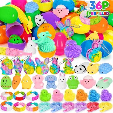 Imagem de Ovos de Páscoa pré-cheios Duchong, 36 pacotes com brinquedos dentro