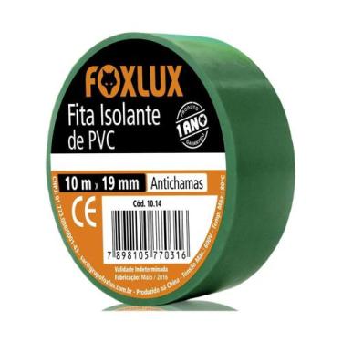 Imagem de Fita Isolante Antichamas Verde 19mm x 10m - Foxlux