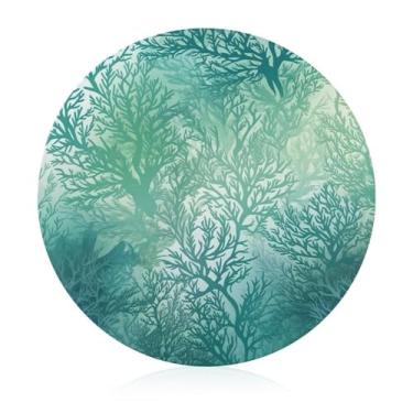 Imagem de Tábua de cortar para cozinha, antiderrapante, resistente ao calor, fácil de limpar, verde, azul marinho, tábua de corte de algas marinhas - Presente de cozinha ideal para cozinheiros domésticos