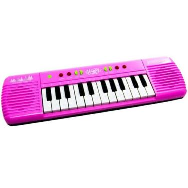 Imagem de Teclado Eletrônico Pequeno 24 Teclas Brinquedo Pra Crianças que Gostam