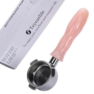 Imagem de Teyearlife Filtro de porta sem fundo de 54 mm para Breville Barista Express (BES870) Pro Touch Bambino Infusor Duo Temp Espresso Acessórios Inclui Cesta Naked Basket resina de aço inoxidável rosa