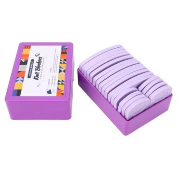 Imagem de Haofy 20 Kits de Bloqueio de Malha Com Pinos de Aço Inoxidável, Design Ergonômico para Projetos de crochê de tricô Com Distribuição Uniforme para Projetos de Suéter de Xale Em Cores (Roxo claro)