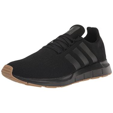 Imagem de adidas Originals Tênis masculino Swift Run, preto/preto/chiclete, tamanho 41