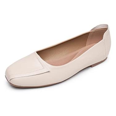 Imagem de VenusCelia Sapatilha De Dança Lisa Feminina (10,5 M Eua, Bege-Plástico)