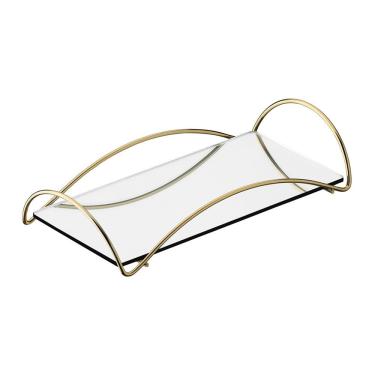 Imagem de Bandeja Multiuso Hara Bia 11 X 21,5 Cm Cor:dourada