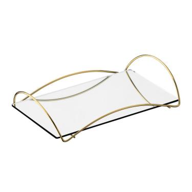 Imagem de Bandeja Multiuso Hara Bia 16,5 X 26,5 Cm Cor:dourada