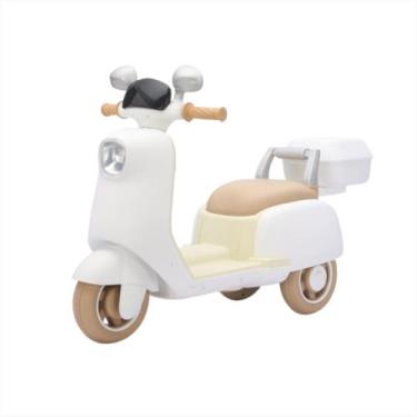 Imagem de Moto Scooter Elétrica Infantil Branca Luz Led Bivolt Música - BANG TOY