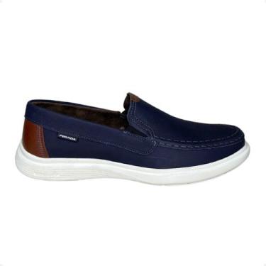 Imagem de Mocassim Masculino Em Couro Pegada Azul, Blue, Conhaque, 39